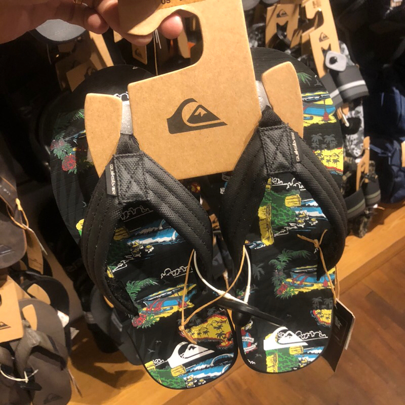 sandal pria quiksilver original ab carver print island dream blak new