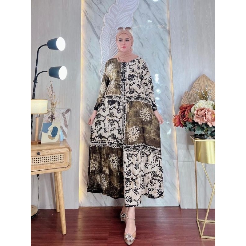 Gamis Cap Rayon Srikandi / Gamis Cap / Gamis Madongan