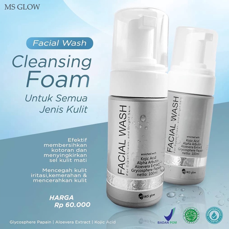 KODE Y29F MS GLOW FACIAL WASH  SABUN PEMBERSIH WAJAH MS GLOW BPOM