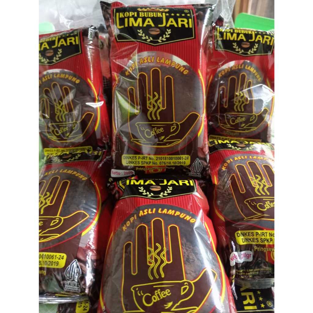 

Kopi Asli Lampung / Kopi Lampung / Kopi Bubuk Lima Jari 25gr/100gr/200gr