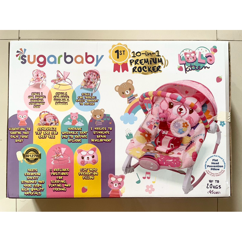 PRELOVED SUGARBABY10in1 Premium Rocker/Ayunan Bayi/Bouncer Bayi/Kursi Goyang Manual Bayi/ Sugar baby