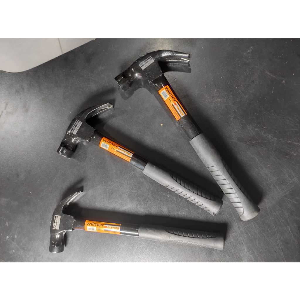 PAKET 3PCS Palu Kambing Magnet Hitam Palu Baja Hammer Martil Gagang Besi 12 oz Palu Serbaguna Multif