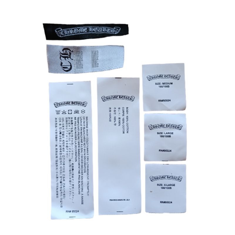 

Tag Label Chrome Hearts Fullset Benang Silver