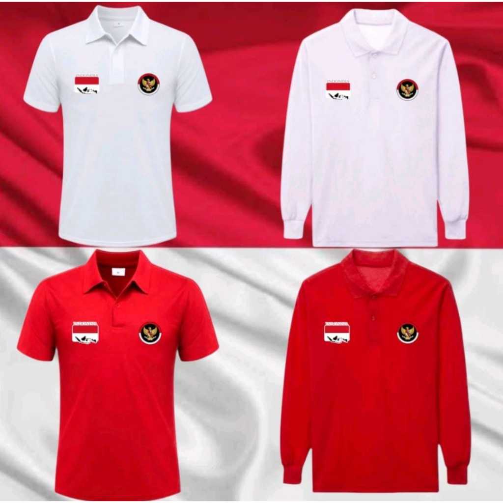 Kaos Kemerdekaan Merah Putih Logo Hut RI Seragam Ceremony Upacara HUT RI