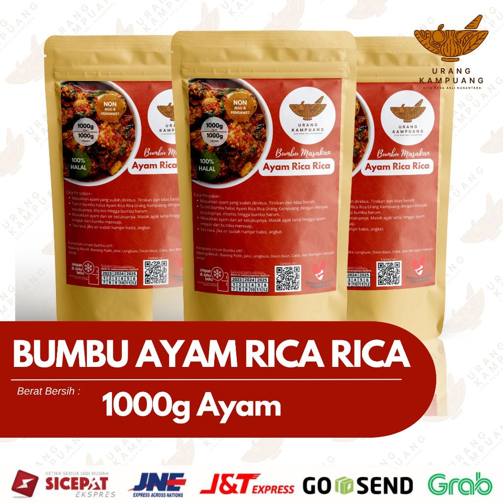 

Bumbu Ayam Rica Rica Non MSG & Pengawet Urang Kampuang Food