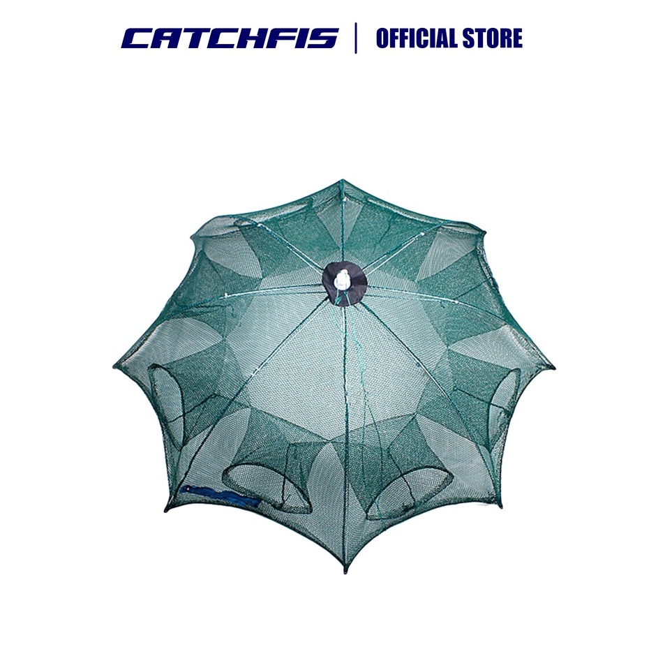 Paling Puas  Catchfis  Payung Bubu 8 Lubang Jaring Jebakan Perangkap Udang ikan Kepiting Model Payun