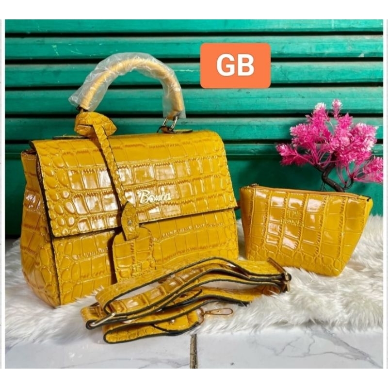 Tas Bonia Croco Kilat Selempang Wanita Hand Bag Premium