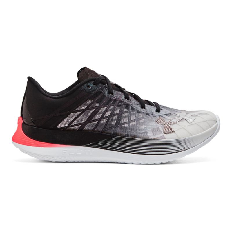 Sepatu Lari / Running Shoes - UA Flow Velociti Elite Unisex - Black White / Blue White - Carbon Fibe