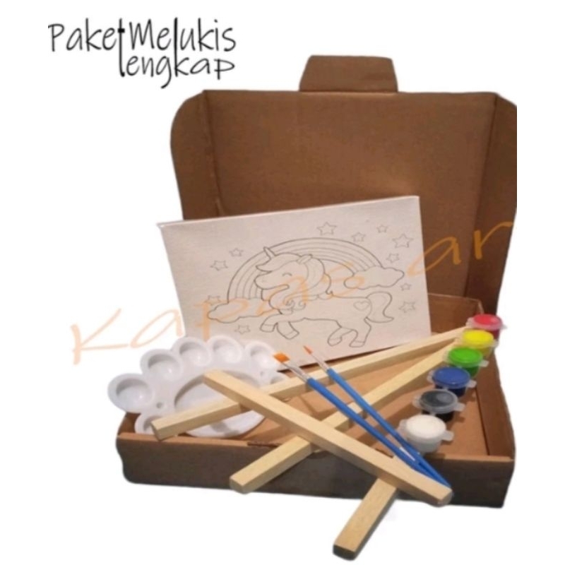 

paket kanvas lukis sketsa ukuran 20x15 lengkap siap pakai