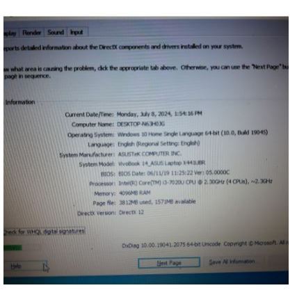 Mainboard mobo Asus X441ubr Core i3 7020u Vga nvidia Mx110 2gb normal