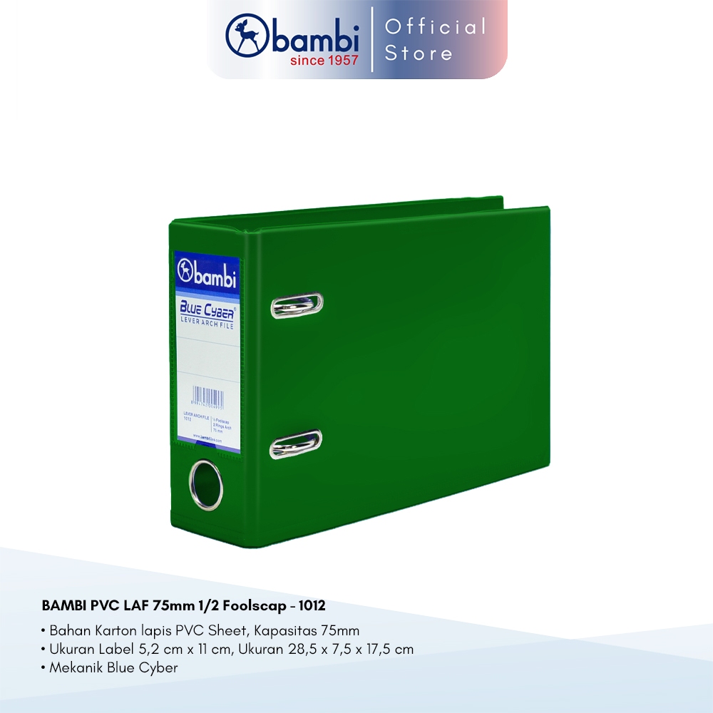 

Bambi Lever Arch File Ordner Voucher Medium Green JUMBO SIZE 75 mm Original