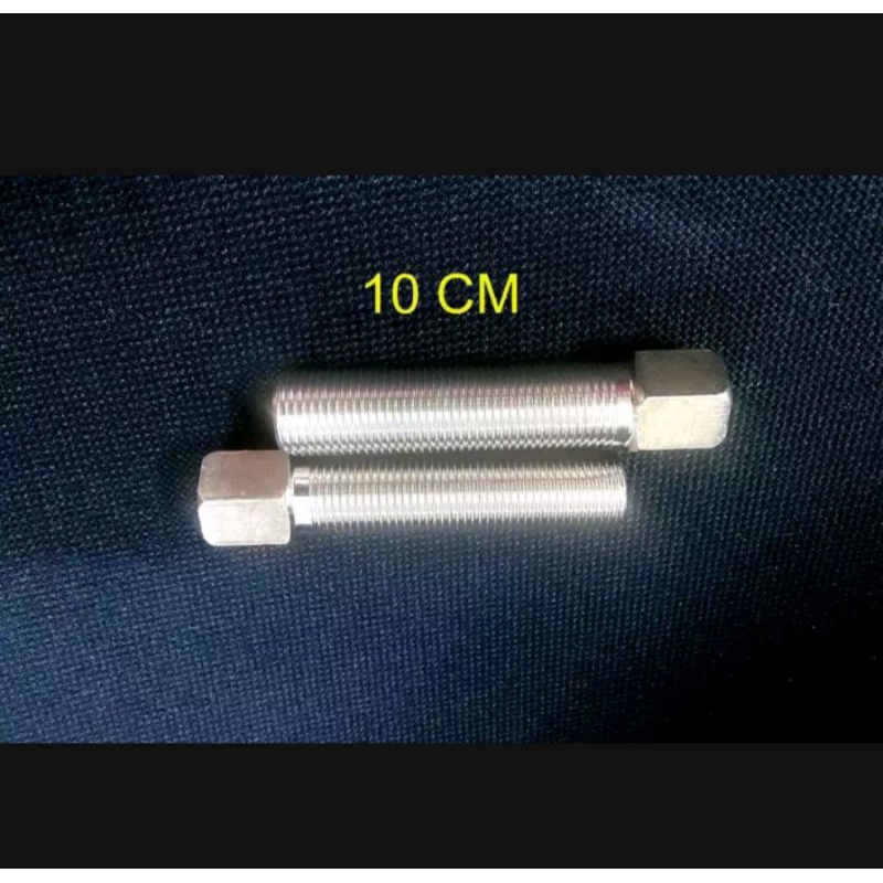 Sok kran drat panjang stainless panjang 10 cm / sok sambungan kran air drat luar dalam 1/2 inch
