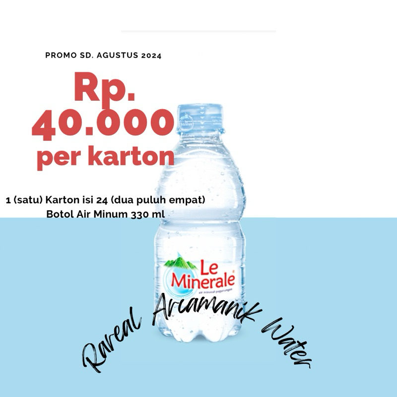 

Air Mineral Le Minerale Botol 330 ml