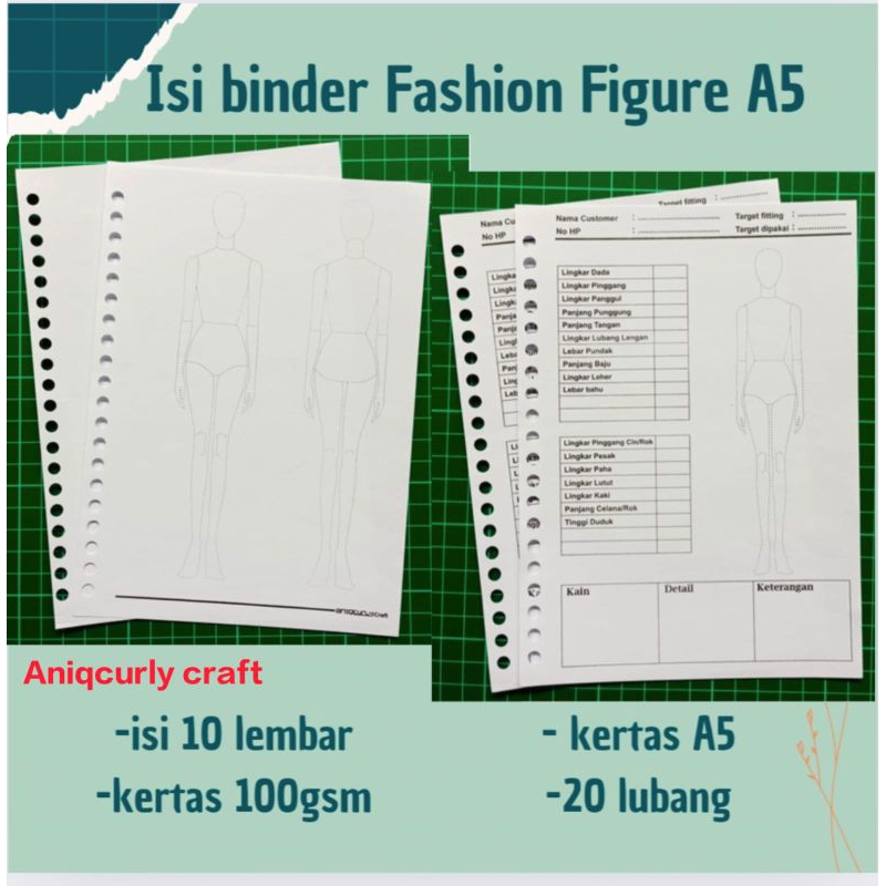 

isi binder fashion figure A5/ binder Refill A5