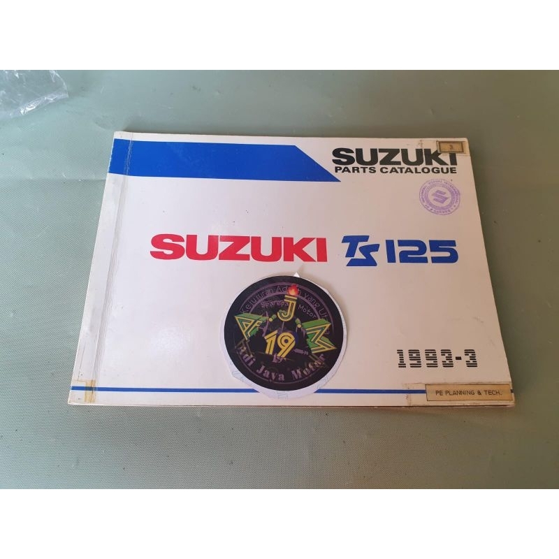 Buku Part Catalog Katalog Copian Suzuki TS 125