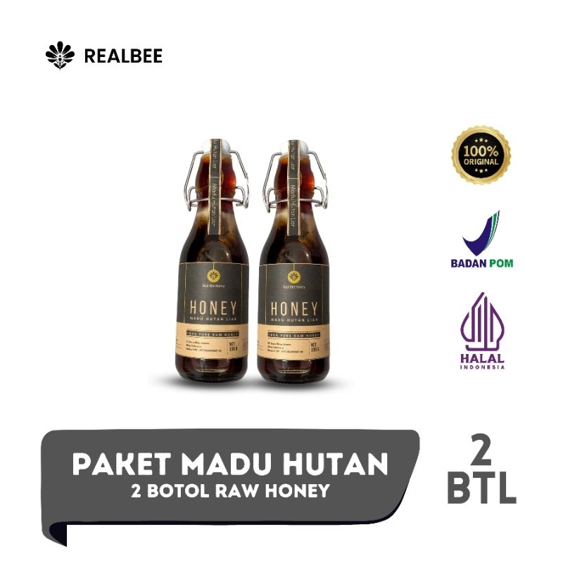 

Madu Hutan Liar 2 Botol 100% Raw Honey Tanpa Campuran