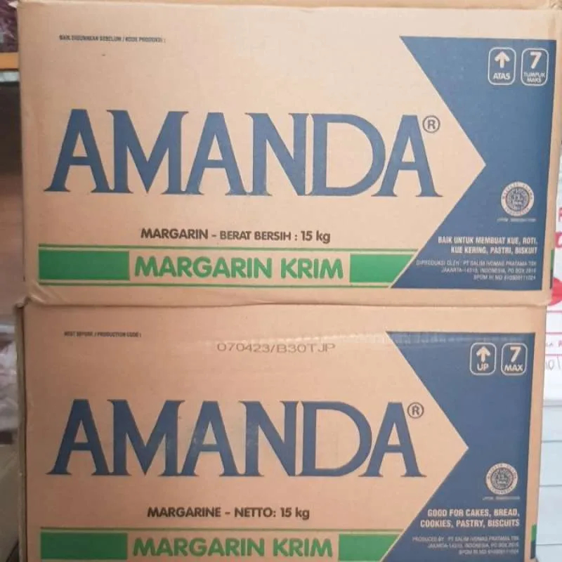 

Margarine Mentega Amanda Krim 15kg (1 carton) [instant sameday]