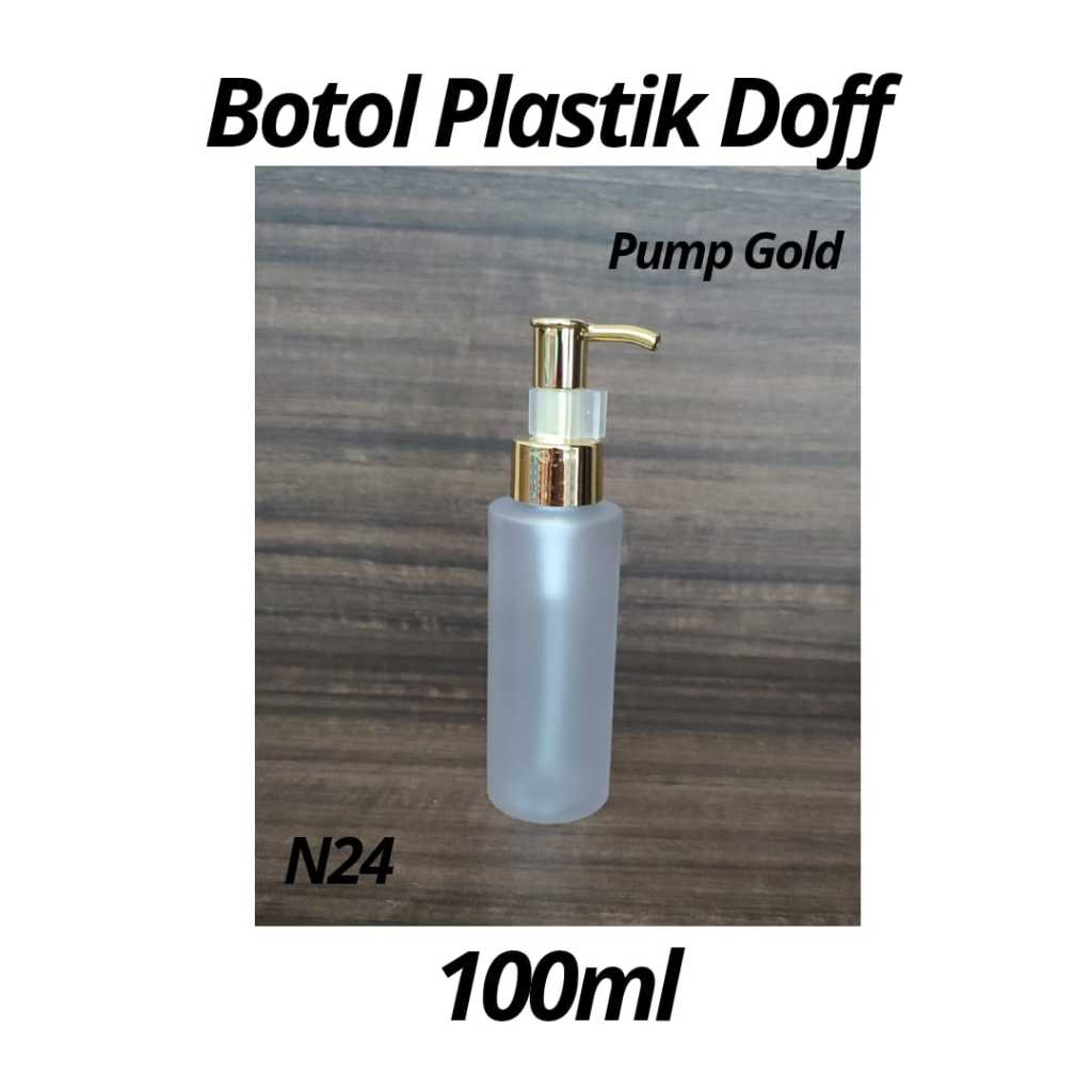 Botol Plastik Doff 100ml Botol Kosmetik Botol Toner Botol Skincare Botol N24 Botol Tutup Pump GOLD