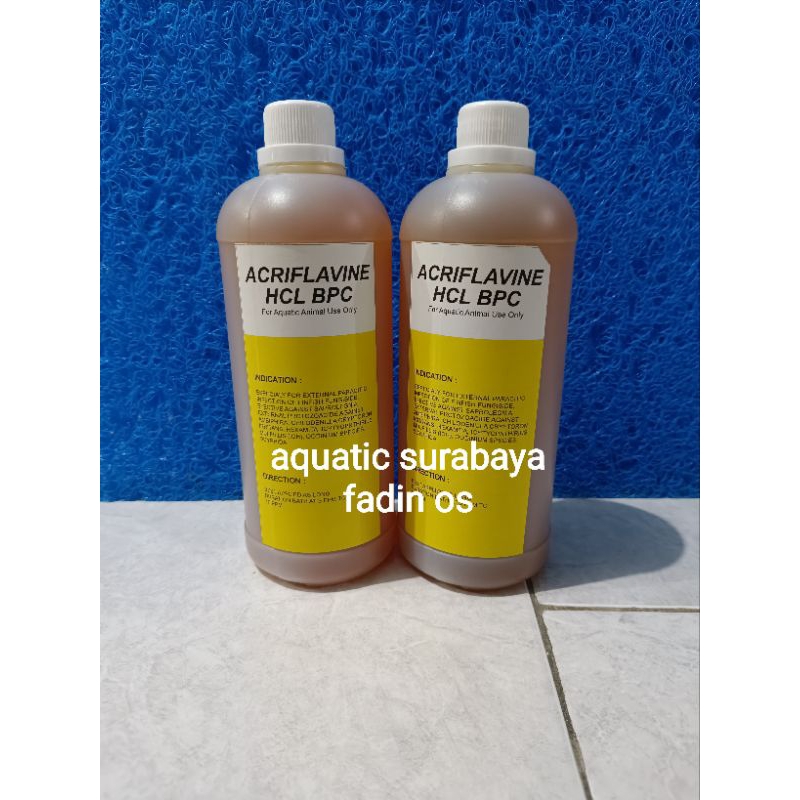 ACRIFLAVINE ACRYFLAVINE HCL BPC 1 LITER OBAT IKAN HIAS FILTER AQUARIUM 1 LITER