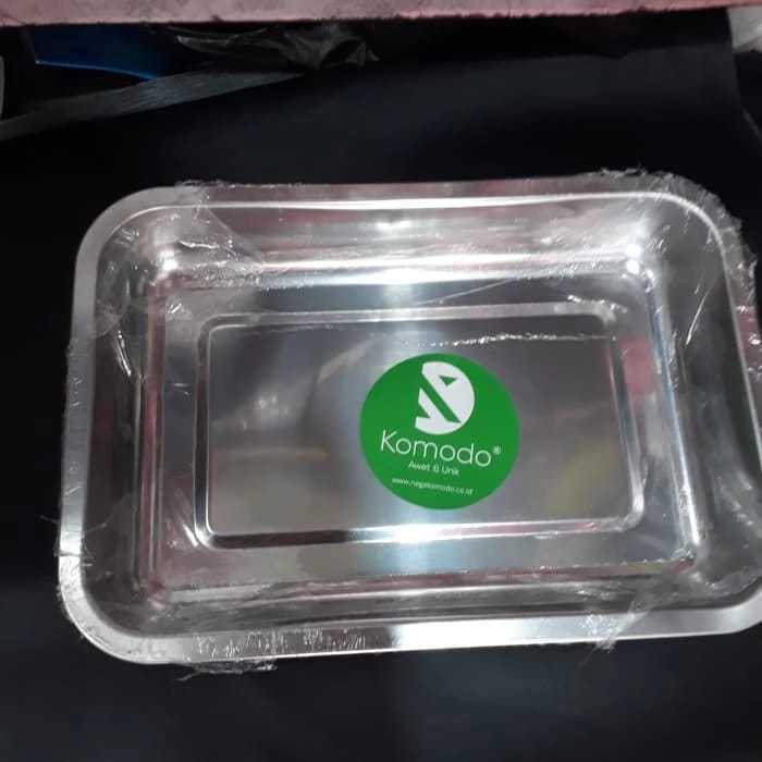 Nampan Stainless Komodo / Nampan Stainless Steel Persegi / Stainless Tebal