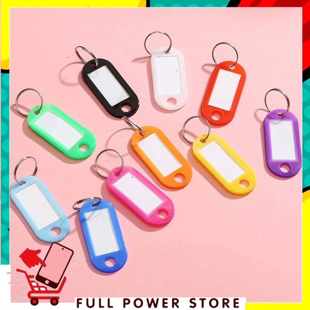 

FPS Name Tag Gantungan Kunci Warna-Warni Label Nama Plastik Keychan Ring Name tag Ganci Colors