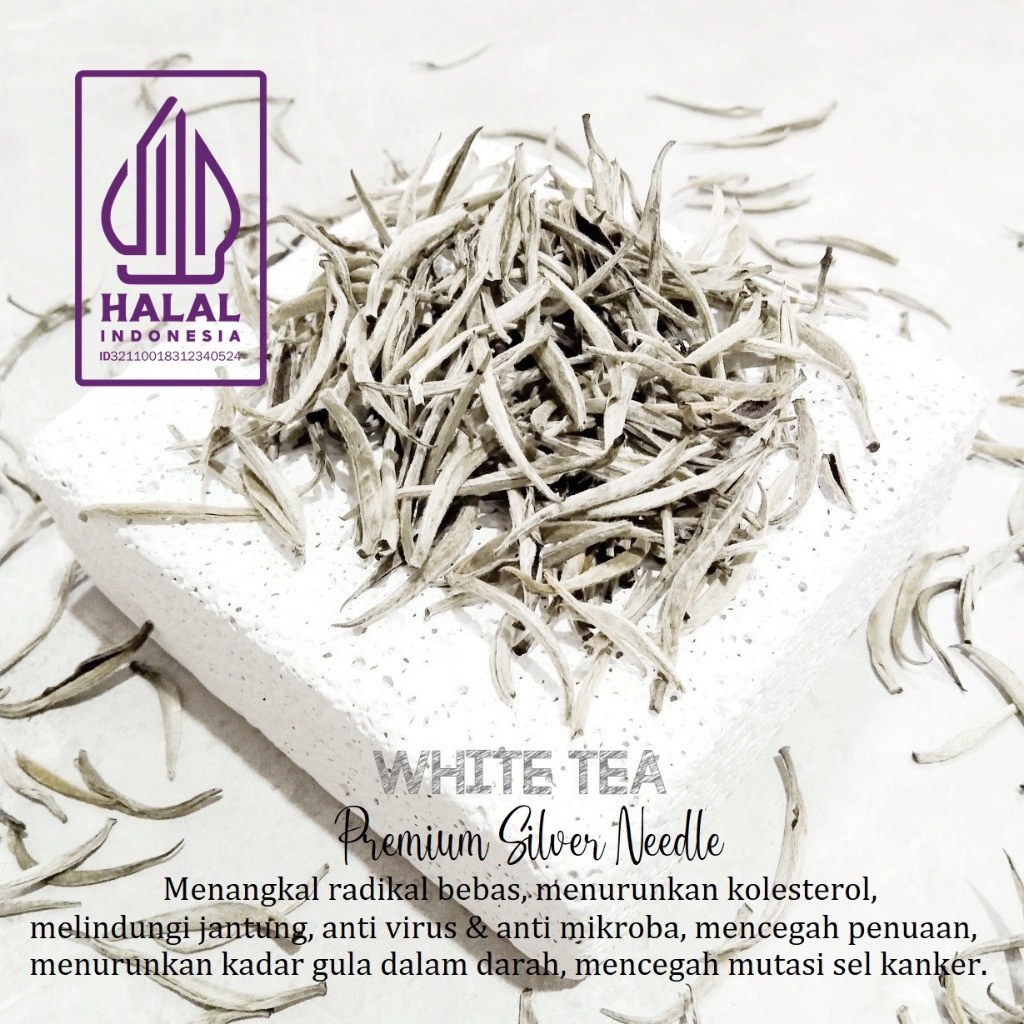 

Indonesian White Tea/Silver Needle Pure Original 100 Gram