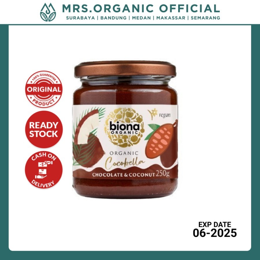 

Selai Roti Kelapa dan Coklat Kakao Organik Biona Organic Coconut Chocolate Spread Cocobella 250g - Vegan Vegetarian Sumber Serat