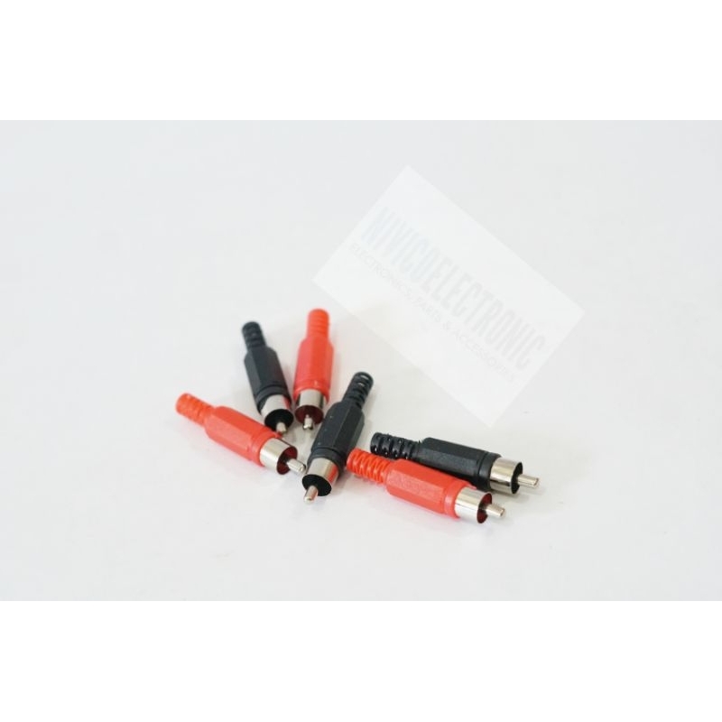 Jack RCA/Jack Audio Male Plastik 1 Pasang