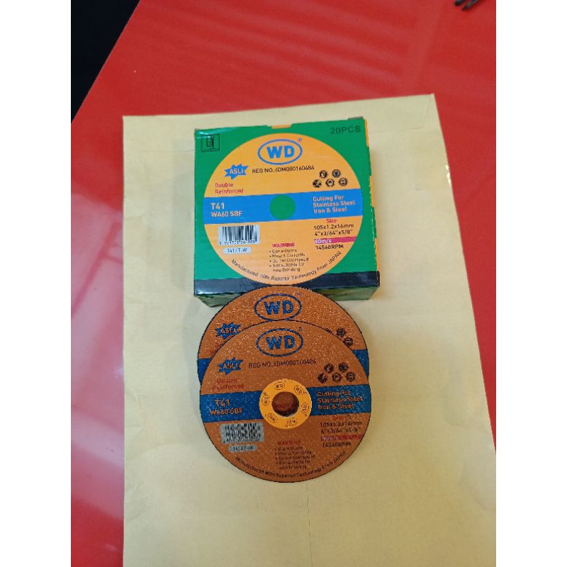 Mata Batu Gerinda Gurinda Potong WD 4" / Batu Gerinda Potong 4inch / Mata Gerinda potong 4 inch WD /