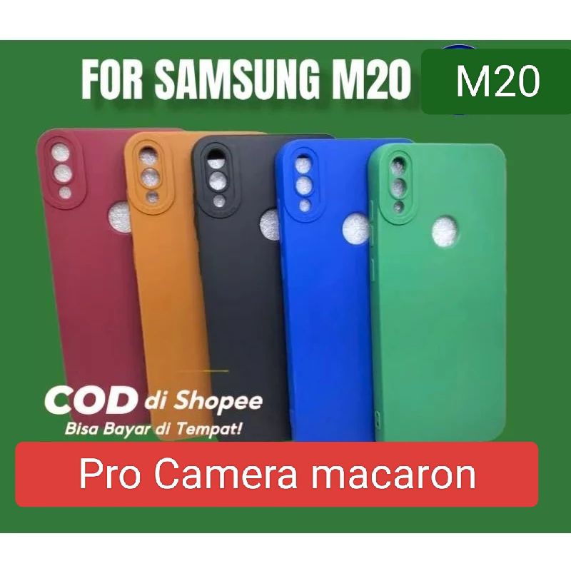 Case Pro Camera Samsung M20 Case Cesing Silikon Macaron Original