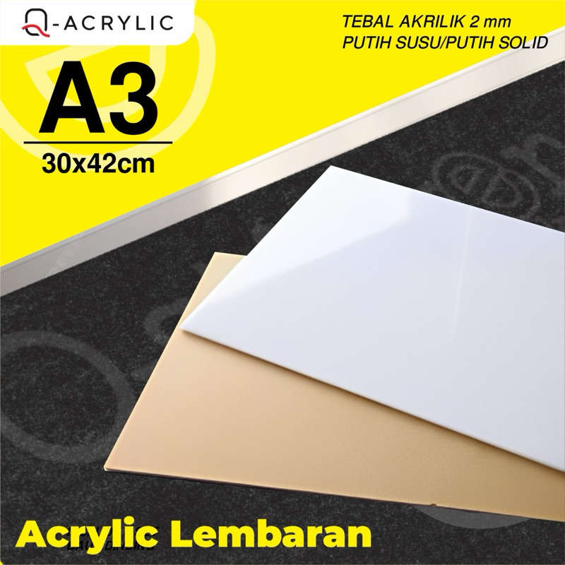 

Akrilik Lembaran uk. A3 Putih Susu / Acrylic 2MM