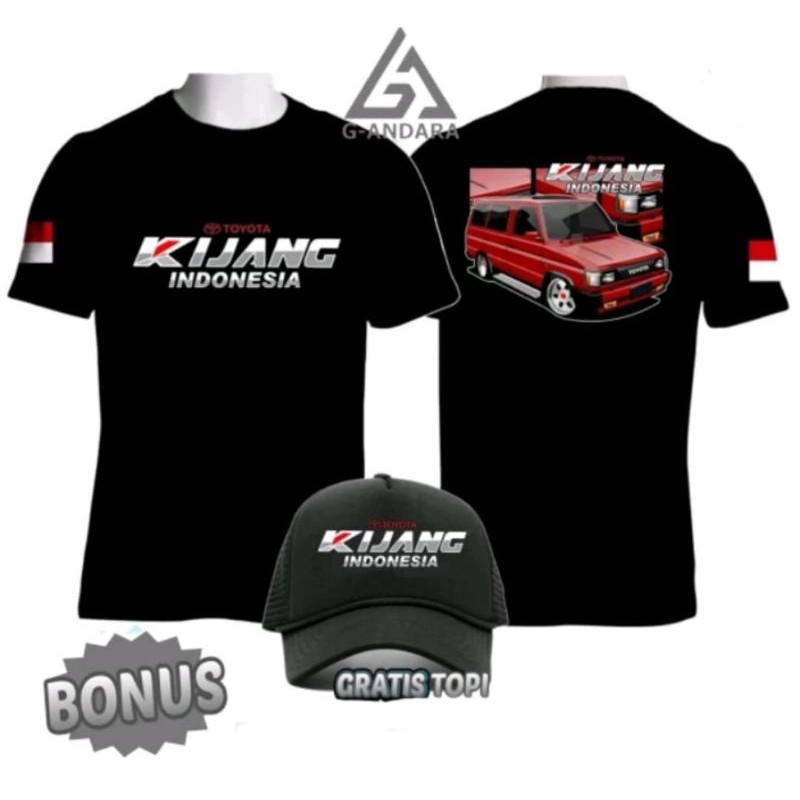 KAOS TOYOTA KIJANG INDONESIA (BONUS TOPI)