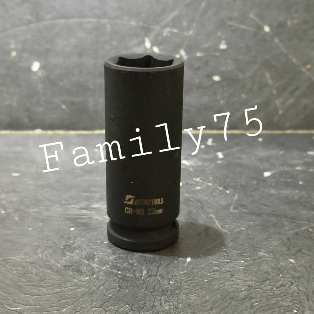 Mata sok impact panjang DR 1/2" 22mm Socket Kunci shock 22 MM Long