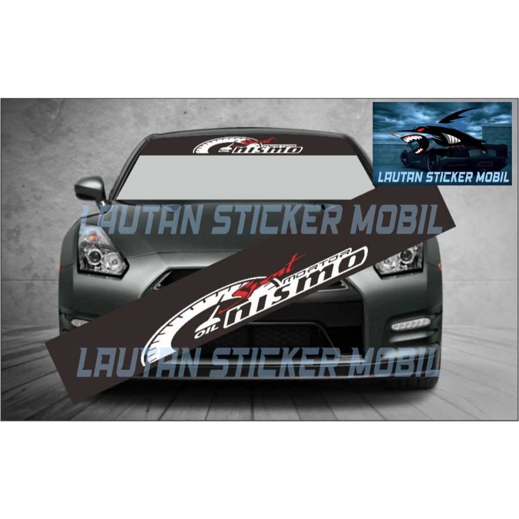cutting stiker kaca depan mobil nissan nismo