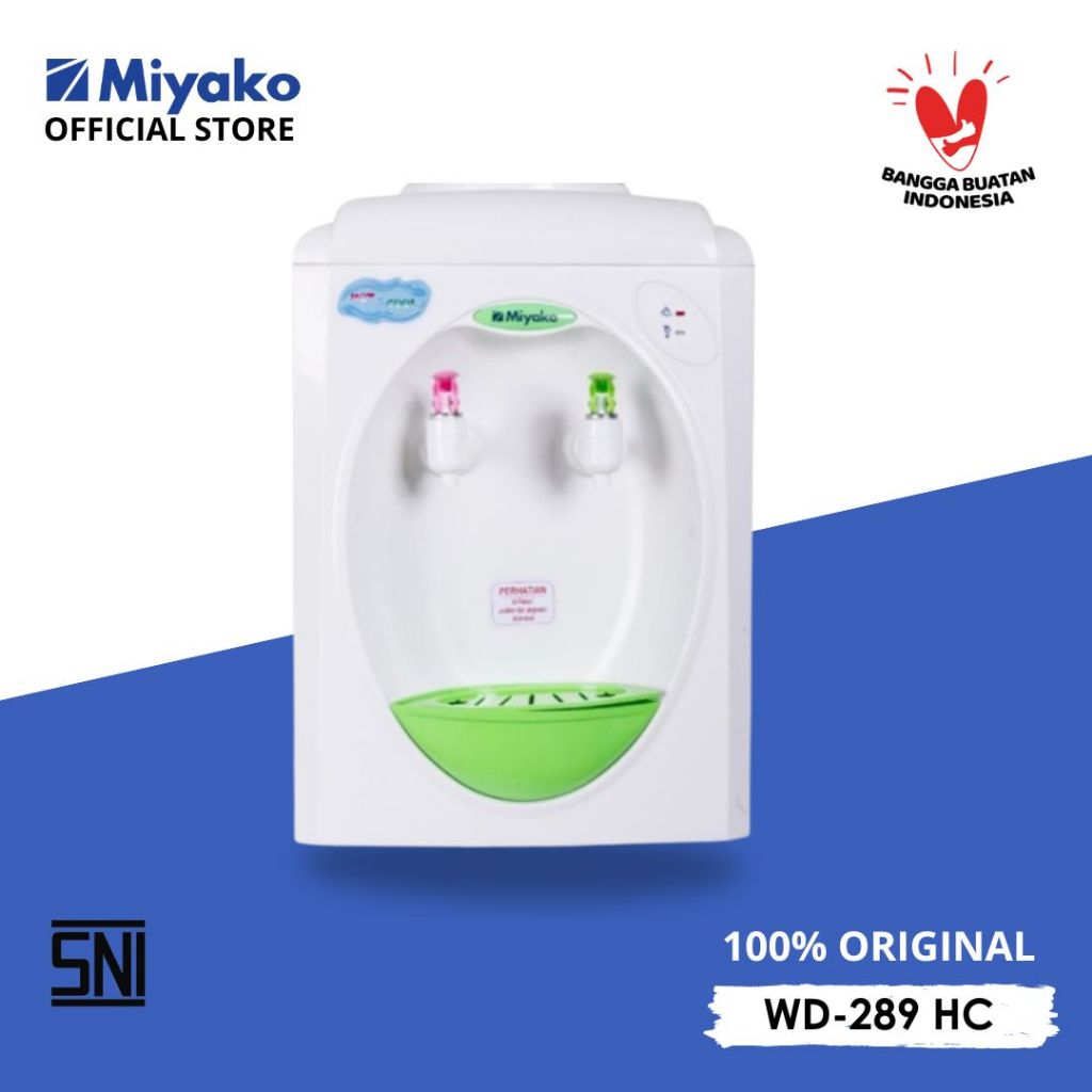 Dispenser Miyako Top Load WD289HC - Dispenser Hot and Cool Galon atas - White