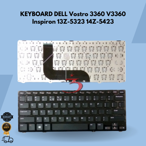 Keyboard Dell Inspiron 13Z-5323 14Z-5423 Vostro 3360 V3360 Black