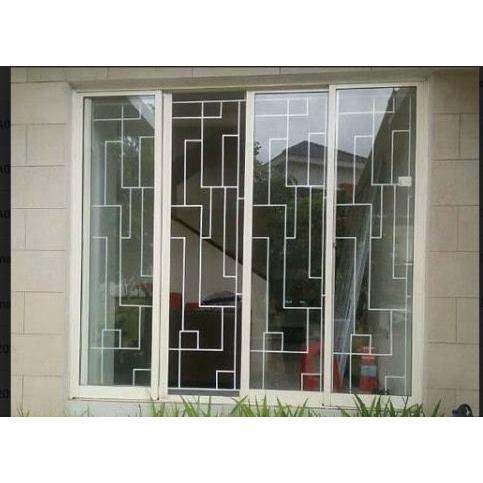 teralis jendela motif abstrak