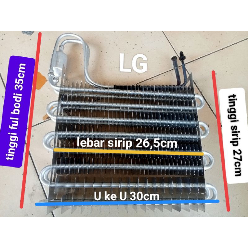 evaporator kulkas 2pintu LG,original