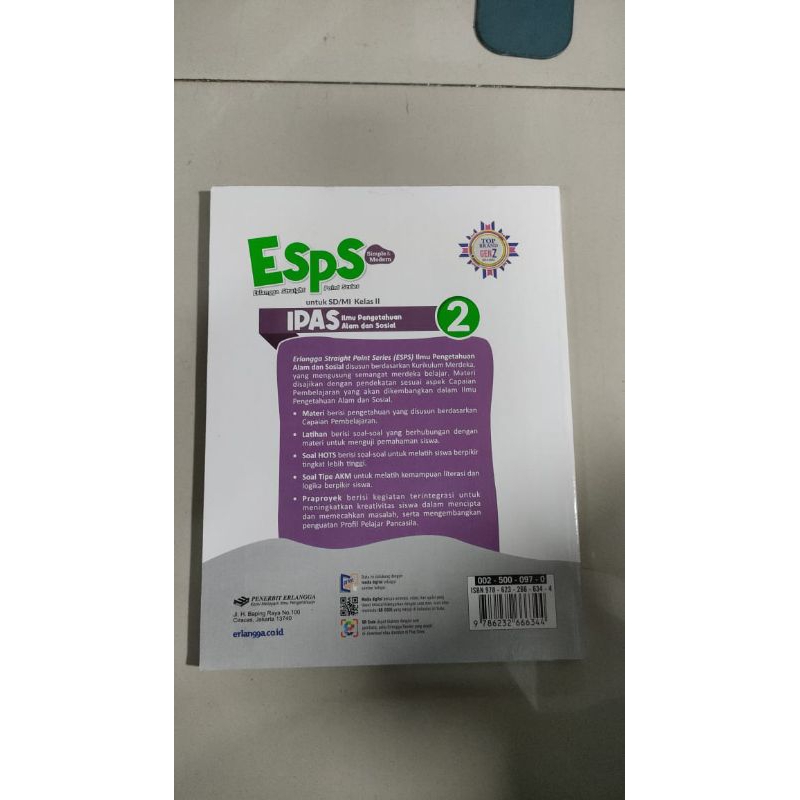 Erlangga Kurmer IPAS kelas 2 SD