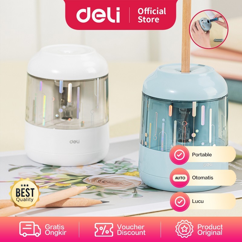 

Deli Electric Pencil Sharpener / Rautan Pensil Otomatis Lucu EH508