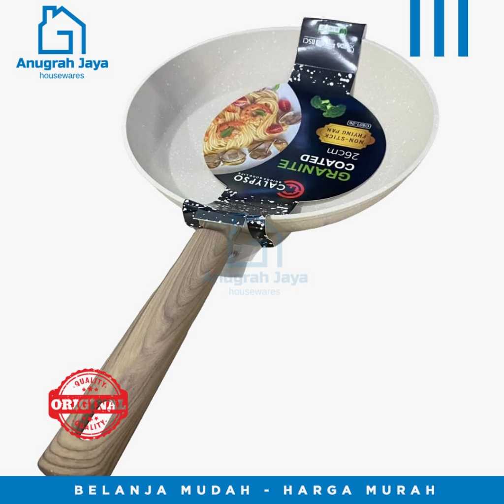FRYPAN WHITE GRANITE 26CM C-601 CALYPSO
