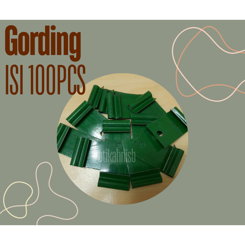 

ISI 100PCS Gording clip hijau ☘