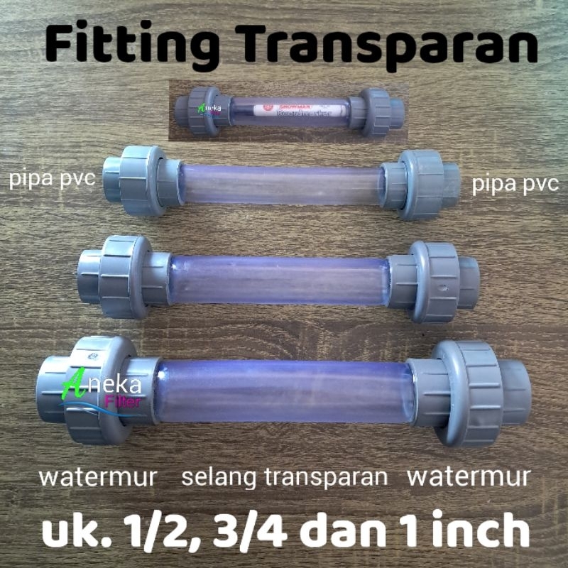 fitting pipa pvc transparan clear backwash frp 1054