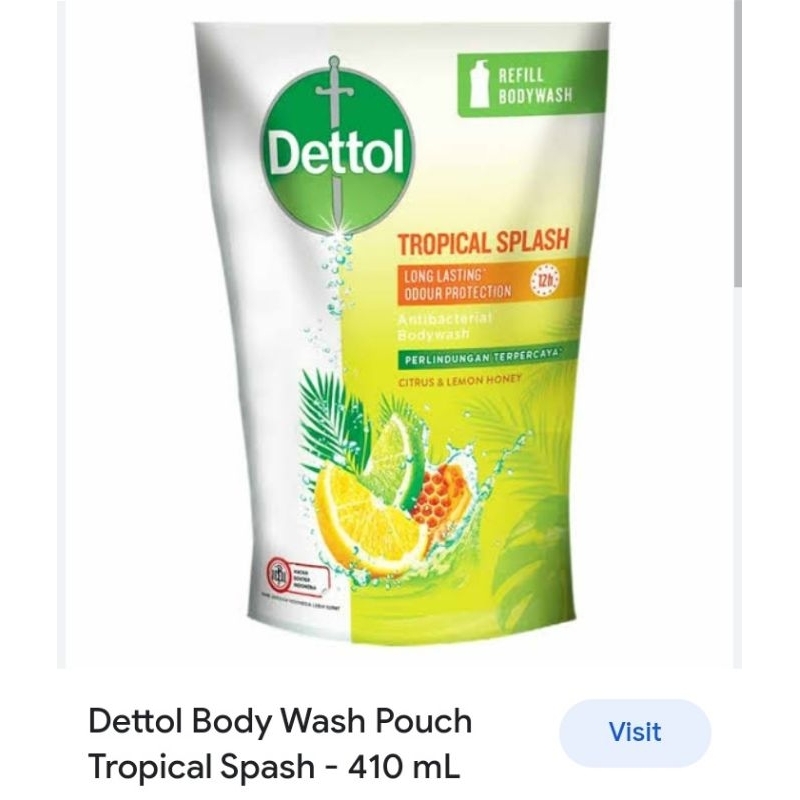 DETTOL BODY WASH 410ML TROPICAL SPLASH