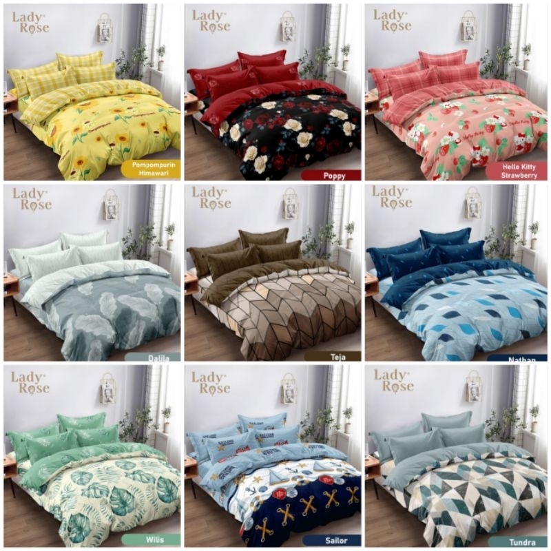 Sprei lady rose Ukuran 180x200 Tinggi Kasur 30Cm / Sprei Ladyrose Ukuran 180x200 Tinggi kasur 30Cm P