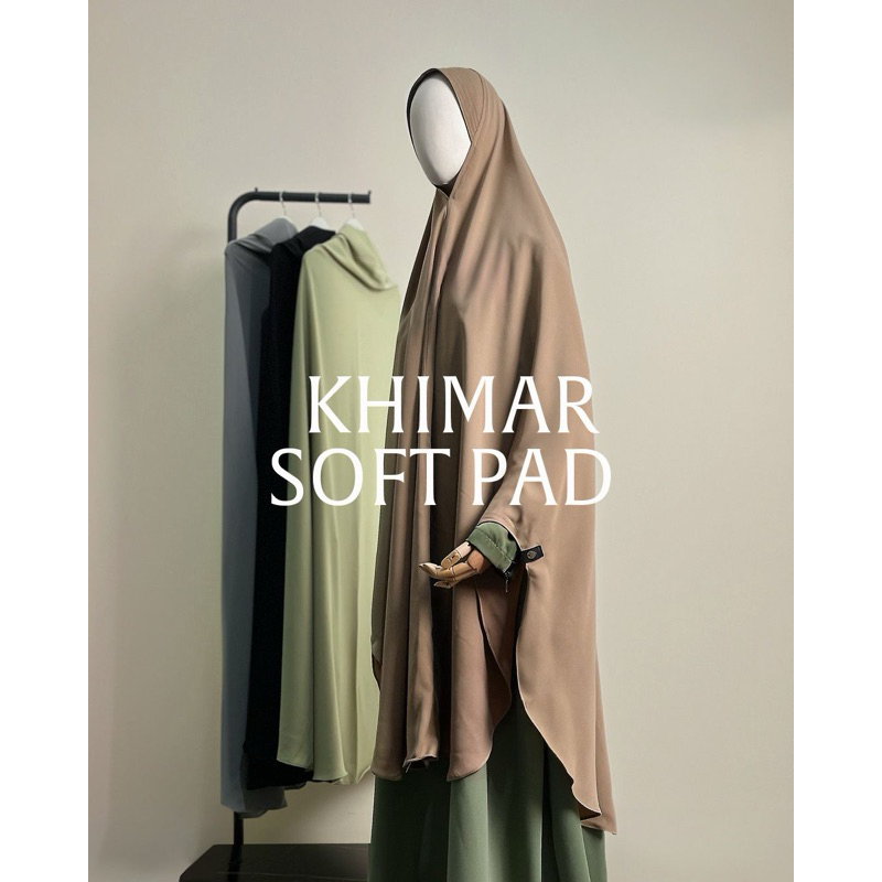 Khimar Soft Pad Antem Syar’i Premium Jumbo – Khimar Milenia Nyaman Umroh Hijab Pad Wanita Muslimah