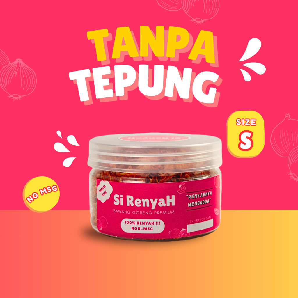 

Si Renyah Bawang Merah Goreng Premium size S - Tanpa Tepung & MSG, Gurih Tahan Lama