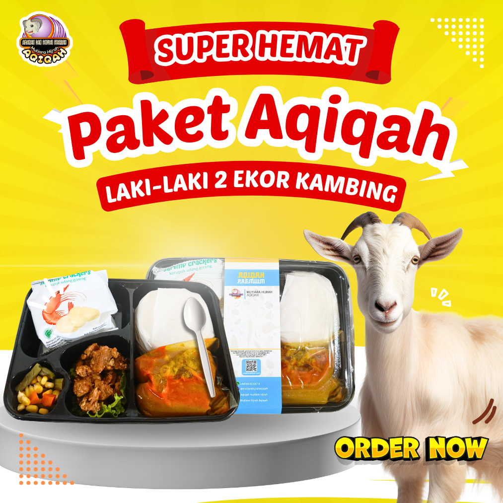 

AQIQAH - Paket Aqiqah Nasi Box Super Hemat Laki-laki | 2 Ekor Kambing