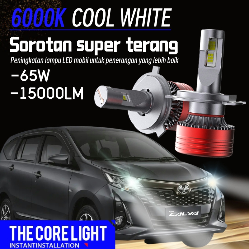 [Toyota Calya] LAMPU LED MOBIL H4 H11 H1 H7 9005 9006 9012 65 WATT 30000LM 6000K SEPASANG