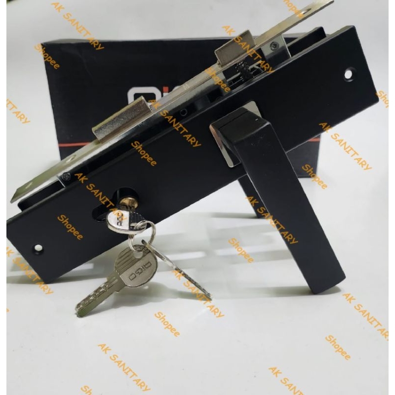 Handle Kunci Pintu Besar BLACK AIGO -Kunci Pintu Besar Hitam 25cm AIGO